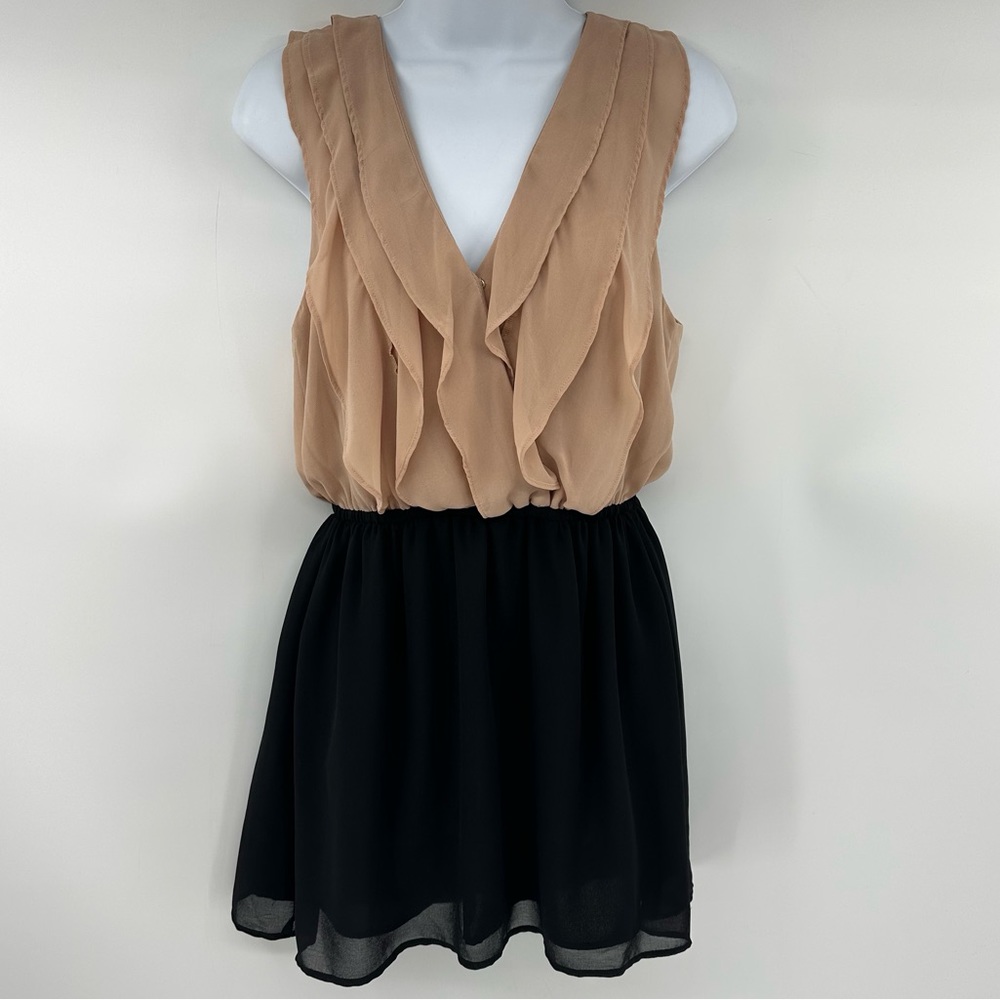 Sugarlips Two Toned Ruffle Mini Dress Size Small